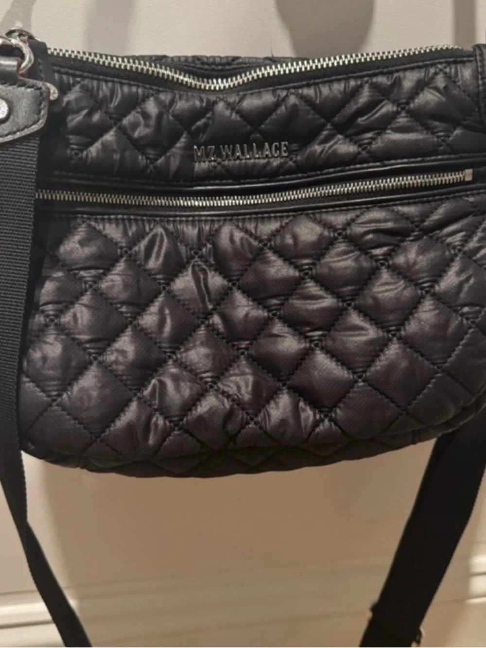 MZ Wallace Quilted Half-Moon Crossbody in Black - Picture 10 of 10